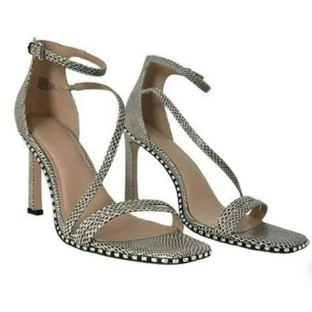 BCBGENERATION
Balina Snake-Embossed Leather Sandals